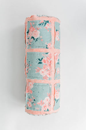 handmade-flower-quilt-for-littles-mint-apricot-beautiful-elegant-floral-blanket