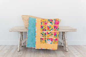 Sunshine and Roses in Honey Plaid Quilt