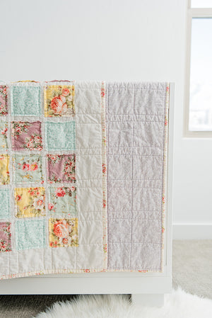 beautiful-flower-blanket-handmade-quilt-for-babies-lavender-flowers-rose-print