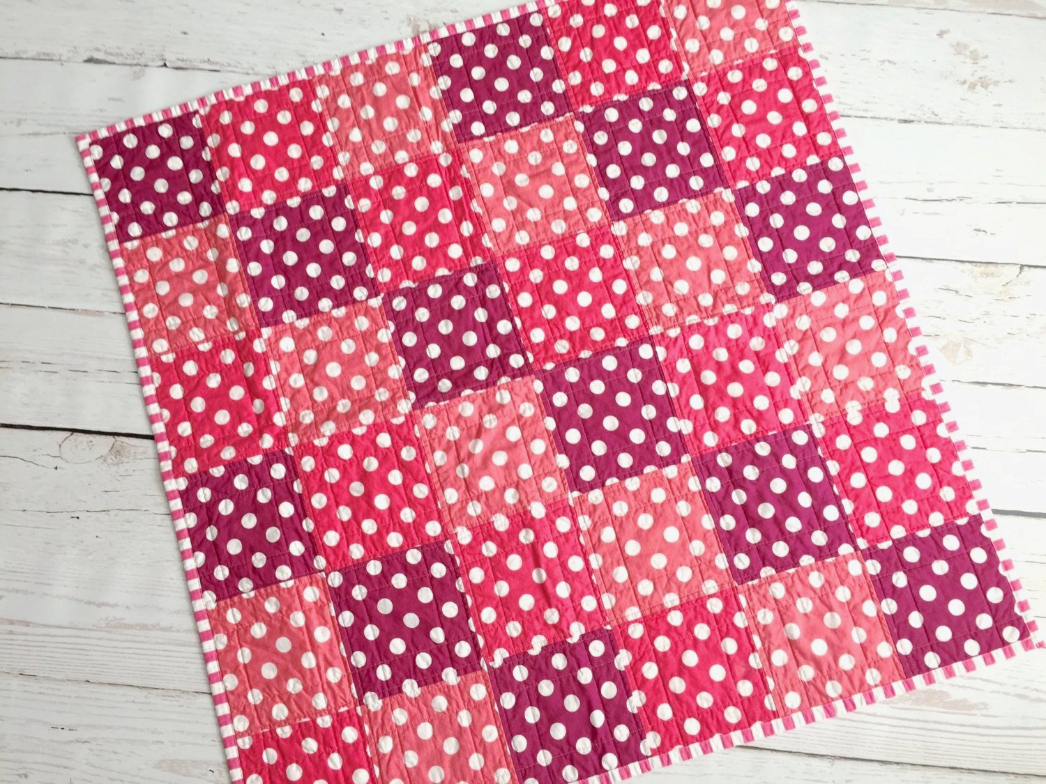 Sophie Polka Dot Quilt - Ready to Ship